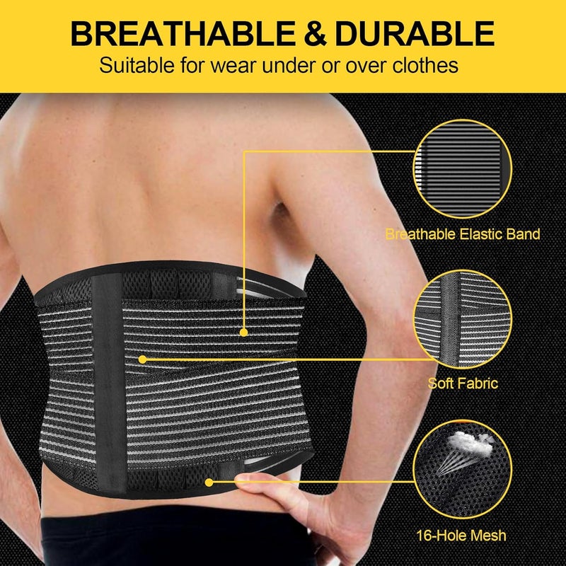 TriLink Low Back Support Belt for Women and Men Lumbar Support Brace with Reinforcing Springs and Dual Adjustment Straps and Breathable Fabric Perfect for Lifting Working and Everyday ComfortL - Image 5