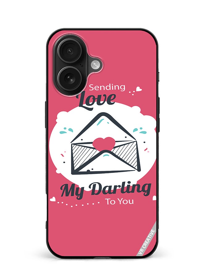 Protective Case Cover For Apple iPhone 16 Plus Sending Love Design Multicolour