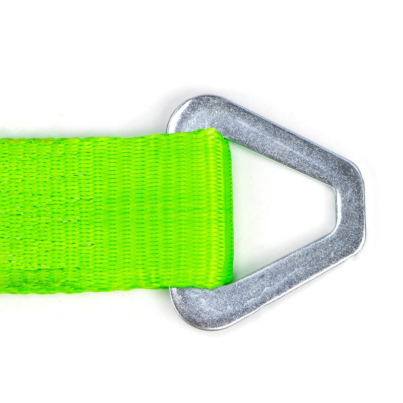 VULCAN Car Tie Down Axle Strap with Wear Pad - 2 Inch x 36 Inch - 4 Pack - High-Viz - 3,300 Pound Safe Working Load - Image 4