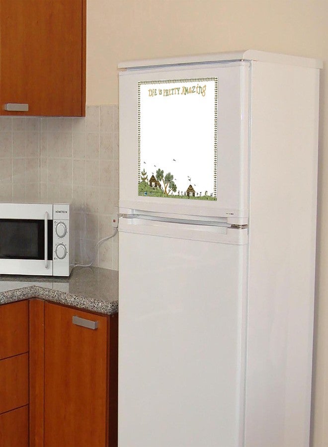 WallDesign Vinyl Life is Pretty Amazing Writing Film Flexible Fridge Magnet (1ft x 1ft, White or Cream) - Image 3