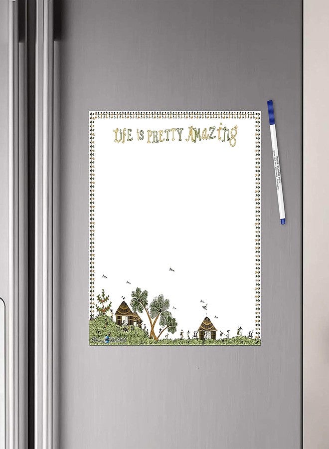 WallDesign Vinyl Life is Pretty Amazing Writing Film Flexible Fridge Magnet (1ft x 1ft, White or Cream) - Image 1
