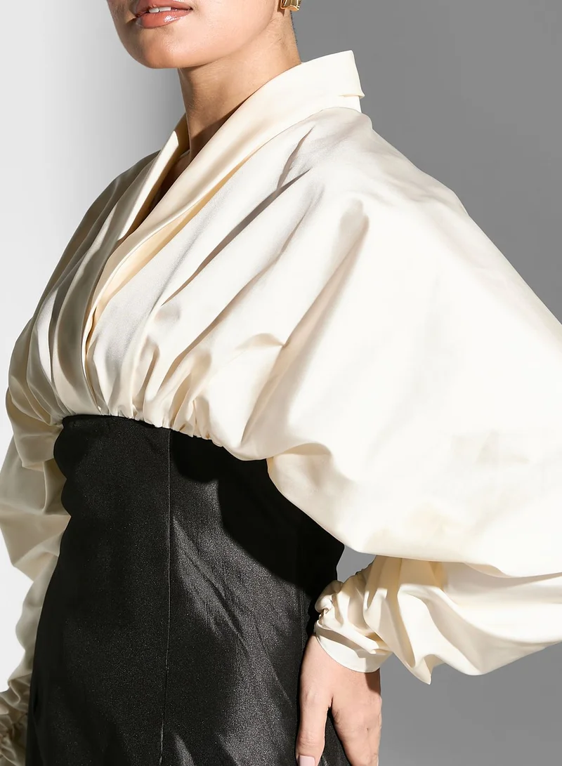 Namshi x Color Block A-line Gown