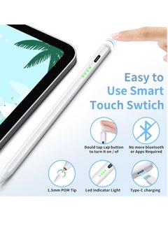 Generic Stylus Pen for iPad with Active Pen with Palm Rejection and Smart Touch Magnetic Shortcut Key  - Image 5