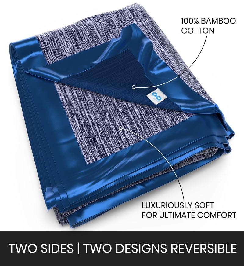 Everlasting Comfort Cooling Blanket for Hot Sleepers - Dual-Sided Summer Blanket - Lightweight Summer Blanket for Sleeping & Night Sweats (60"x80") - Image 4