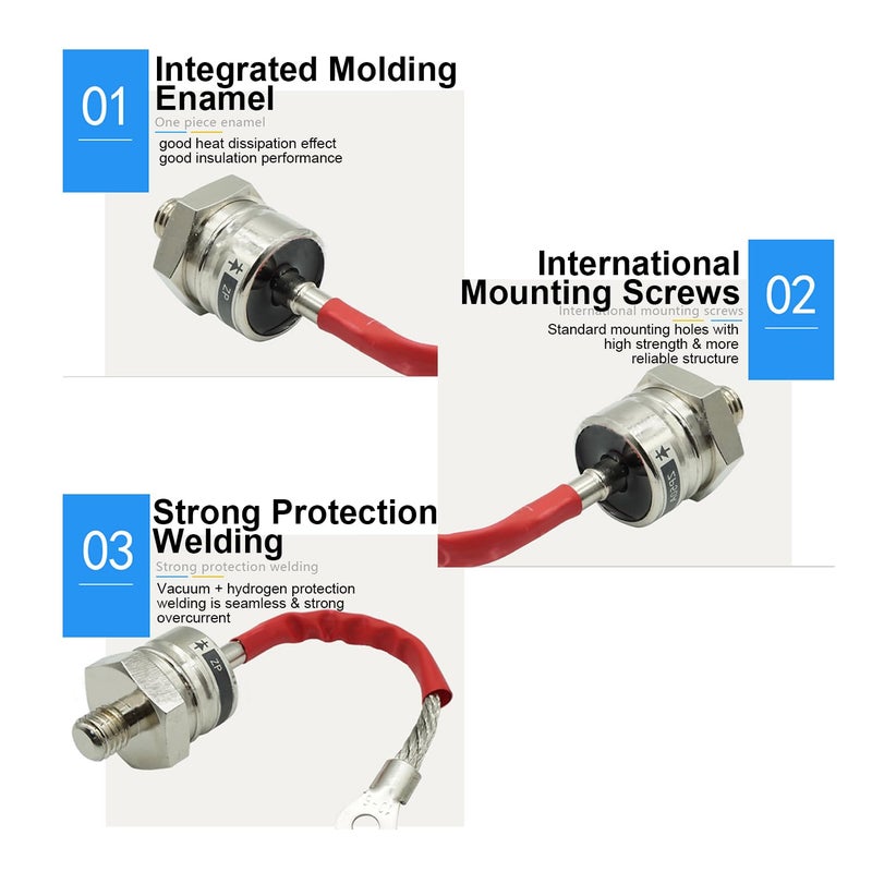 Fielect Power Rectifier Diode 1600V 100A Forward Silicon Power Rectifier Diode 16mm Stud Version 1Pcs - Image 3
