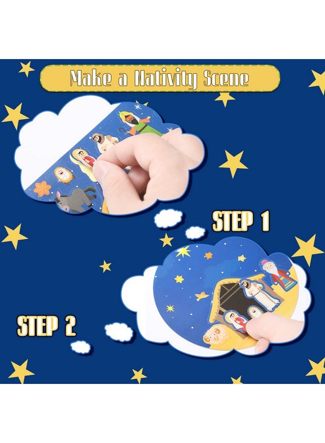 Yinder Set Of 18 Make A Nativity Scene Sticker Funny Christmas Crafts For Kids Jesus Stickers Nativity Scene Religious Stickers Build Your Own Christmas Crafts For Christmas Party Classroom Activity Favors - Image 4