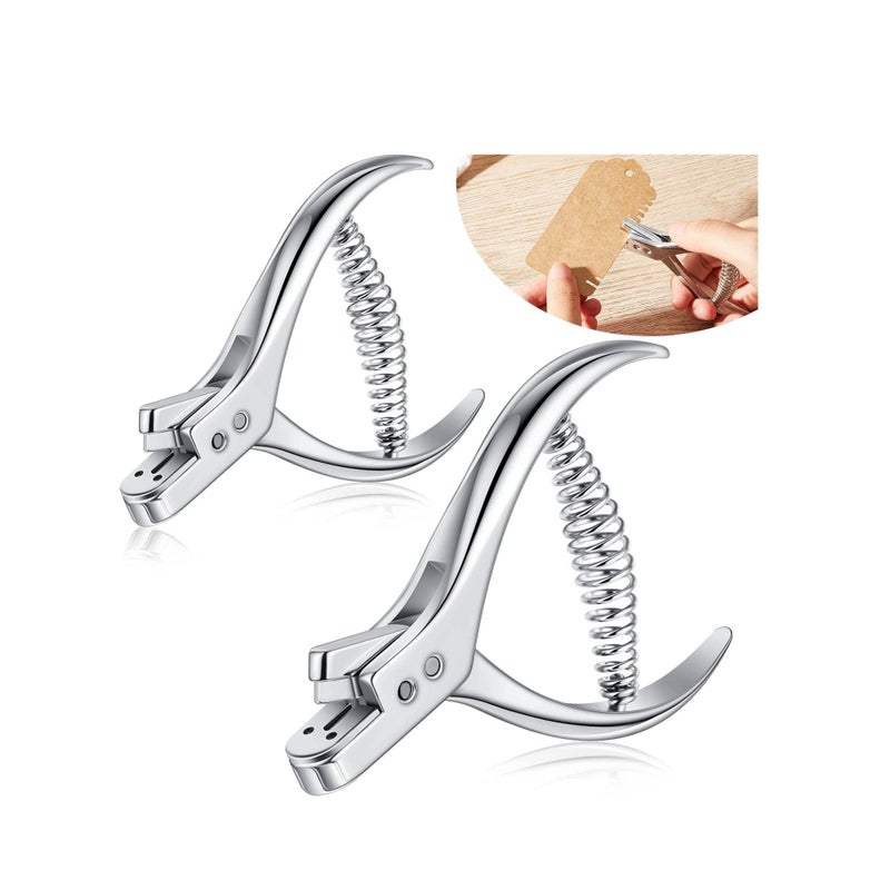 SOLARAE 2 Pieces Pattern Notcher Stainless Steel Pattern Notcher Paper Notcher Pattern Punch Tool Designer Tailor Sewing Pliers Tailors Proofing Pliers Pattern Making Tool for Cloth Fabric DIY Crafts - Image 1