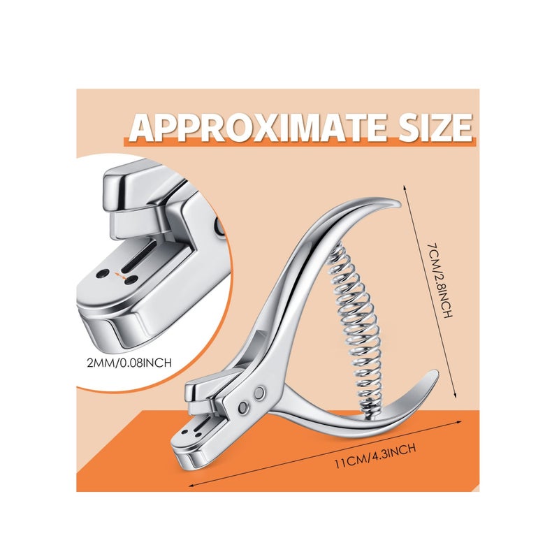 SOLARAE 2 Pieces Pattern Notcher Stainless Steel Pattern Notcher Paper Notcher Pattern Punch Tool Designer Tailor Sewing Pliers Tailors Proofing Pliers Pattern Making Tool for Cloth Fabric DIY Crafts - Image 2