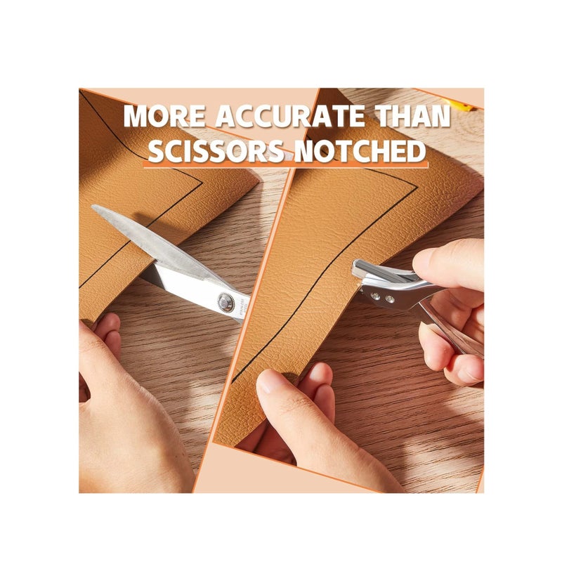 SOLARAE 2 Pieces Pattern Notcher Stainless Steel Pattern Notcher Paper Notcher Pattern Punch Tool Designer Tailor Sewing Pliers Tailors Proofing Pliers Pattern Making Tool for Cloth Fabric DIY Crafts - Image 5