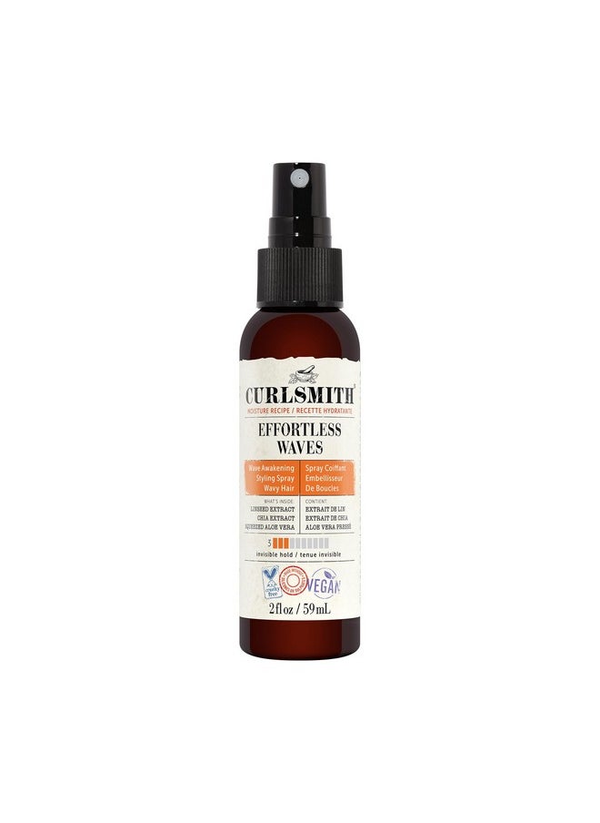 CURLSMITH CURLSMITH - Effortless Waves Styling Spray, Lightweight and Moisturising, Reduce Frizz, Natural Look, For Wavy and Curly Hair, Vegan (59ml/2 fl oz) Trial or Travel Size  - Image 1