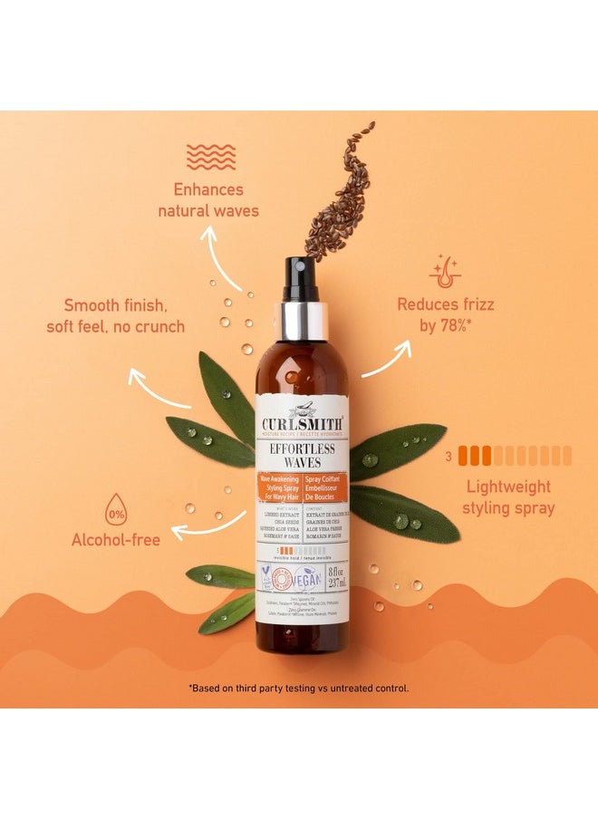 CURLSMITH CURLSMITH - Effortless Waves Styling Spray, Lightweight and Moisturising, Reduce Frizz, Natural Look, For Wavy and Curly Hair, Vegan (59ml/2 fl oz) Trial or Travel Size  - Image 2