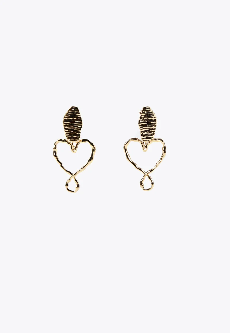 Lola Casademunt Golden Heart Earrings