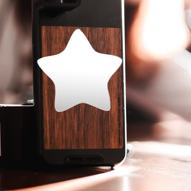 5Pcs Mirror Decal for Smartphone Stick-On Mirror Phone Star Charm Sticker - Image 3