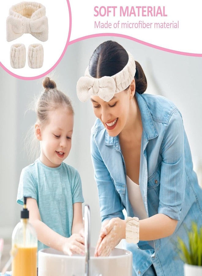 Gra8 Women 3 Pcs Spa Headband and Wristband Set, Microfiber Skincare Headbands, Face Wash Bands, Non-Slip Makeup Headband with Wrist Bands for Girls, Face Washing Accessories (1 PCS) - Image 3