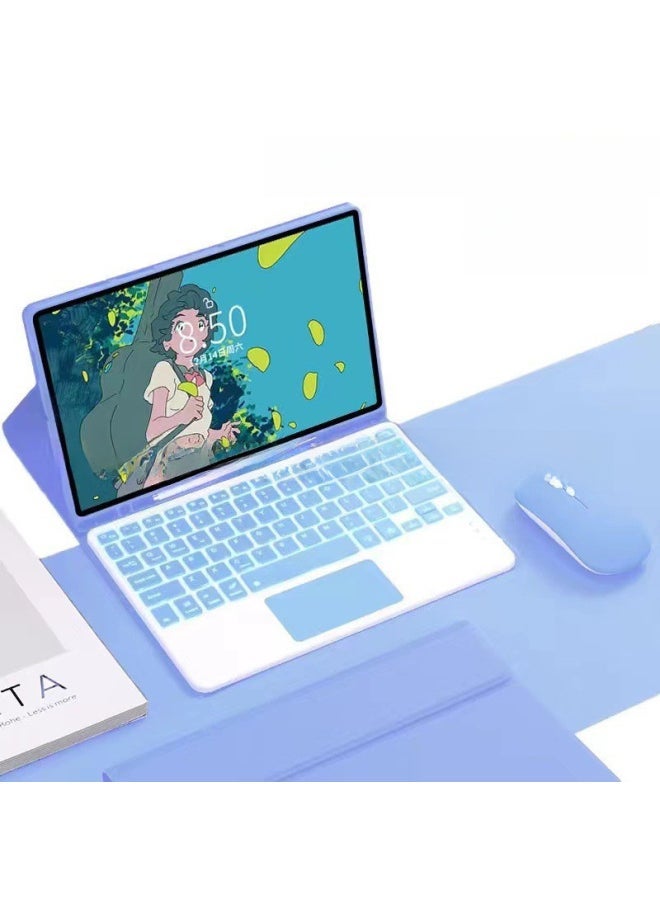 Applicable To Samsung A9Plus With Pen Slot Protective Cover S9FE Split Bluetooth Touch Keyboard X810 Colorful Backlight-Color:Violet ]-Product Type:Tab S9FE Plus12.4(X610/616) With 12-inch Keyboard  - Image 1