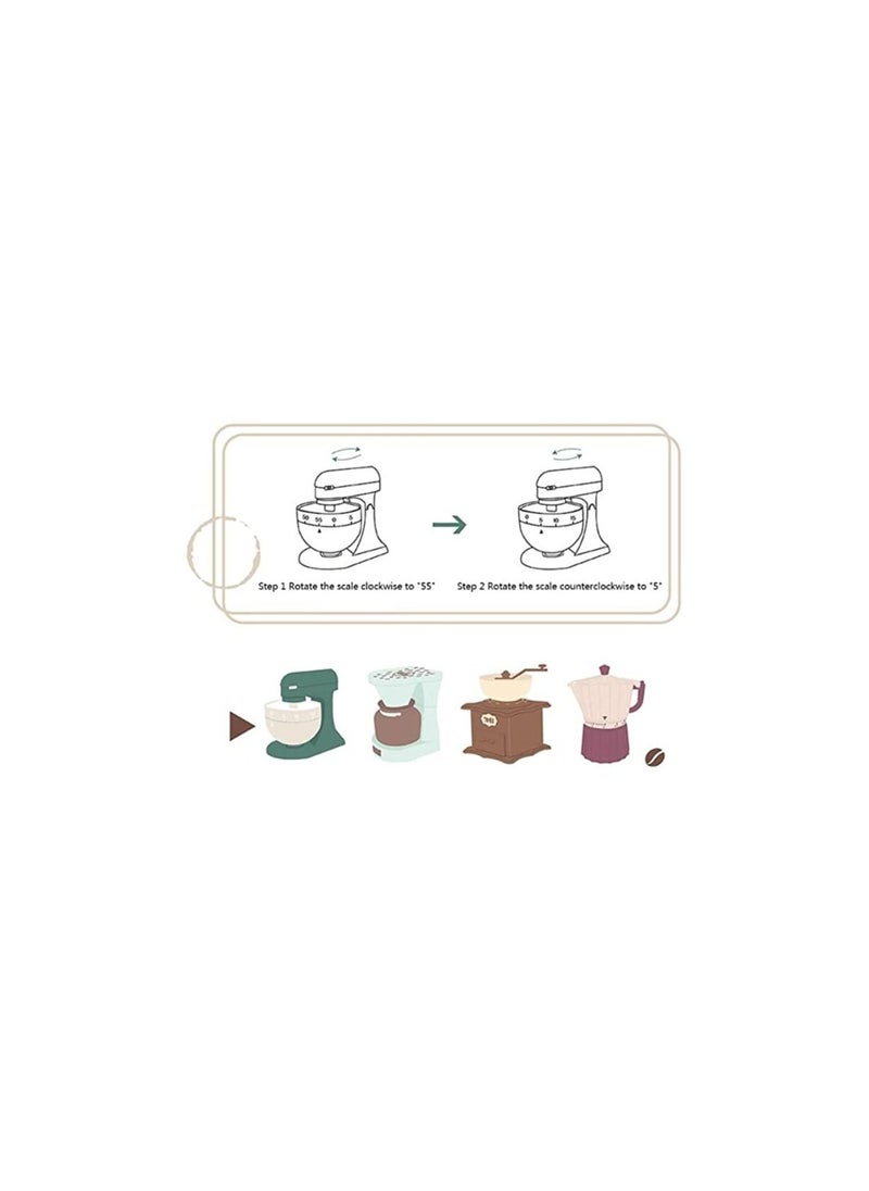 Spaceshoop Kitchen Timer Cooking Timer Reminder 60 Minute Mechanical Countdown Clock Time Management Moka pot  - Image 3