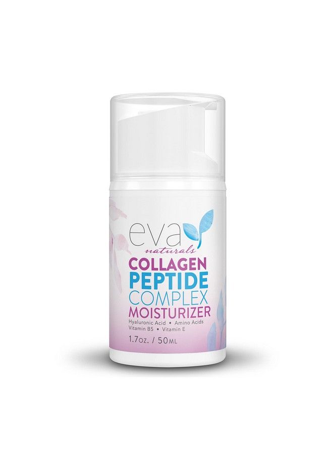 Eva Naturals Collagen Face Moisturizer Peptide Antiwrinkle Facial Moisturizer For Face Deeply Hydrating Multipeptide Collagen Boosting Face Cream Facial Skin Care Products For Smoother Skin 1.7Oz - Image 2