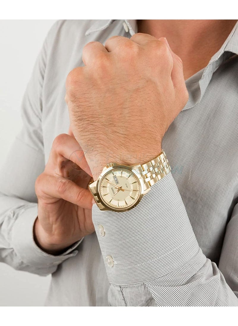 سيتيزن ساعة سيتيزن رجالية كوارتز، عرض تناظري وسوار من الفولاذ المقاوم للصدأ BF2013-56P - Image 4