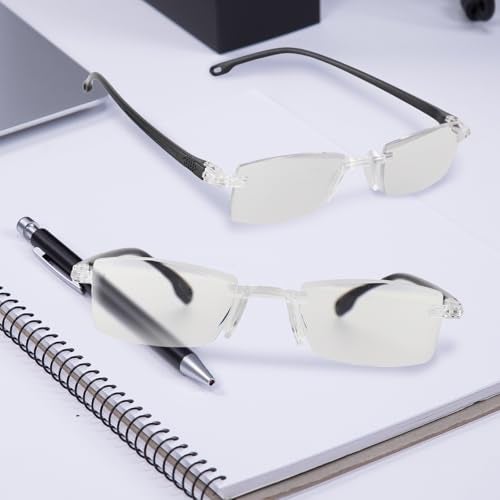 PKRFCJ 2 Pcs of Auto Focus Glasses, Intelligent Zoom Anti-Blue Light Presbyopia Glass with Case and Glasses Cloth, Smart Zoom Reading Glass - Image 4