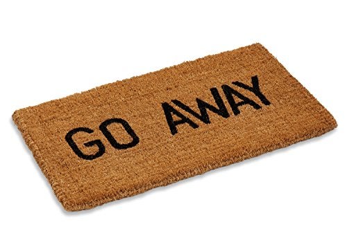 Kempf Go Away Doormat, 16 by 27 by 1-Inch, Funny Entrance Mat, Natural Coco Coir Fiber, No Rubber Backing - Image 5