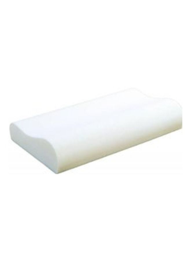 Pain Relief Neck Support Memory Foam Sleep Pillow Cotton White 31 x 50centimeter - Image 1