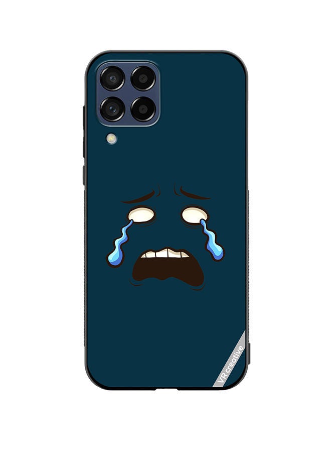 Protective Case Cover For Samsung Galaxy A12 Crying Face Design Multicolour