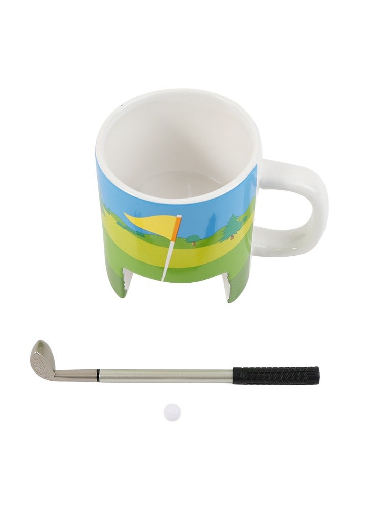 Midi Innovative Golf Coffee Mug with Putter & Ball - Desk Game - Image 1