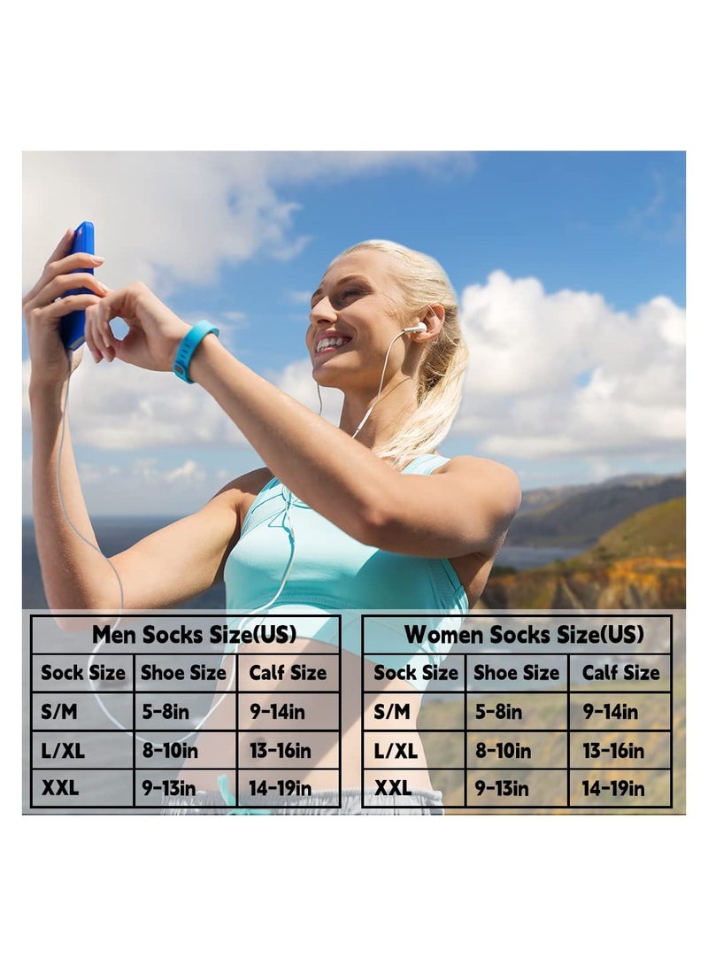 Excefore Compression Socks, 4 Pack Women & Men Compression Stockings 20-30mmHg Support Socks Knee High Cushioned Graduated Support Stock - Image 4