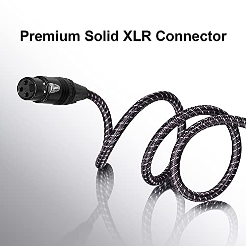 MIKIZ 3ft XLR Cables Braided 2 Pack - Premium Short Anti-tangling XLR Patch Cables for Microphone DJ - Image 5