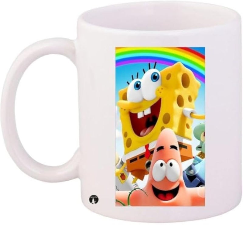 RYN Spongebob Squarepants Printed Coffee Mug White/Blue/Yellow 11Ounce - RYNmg9292