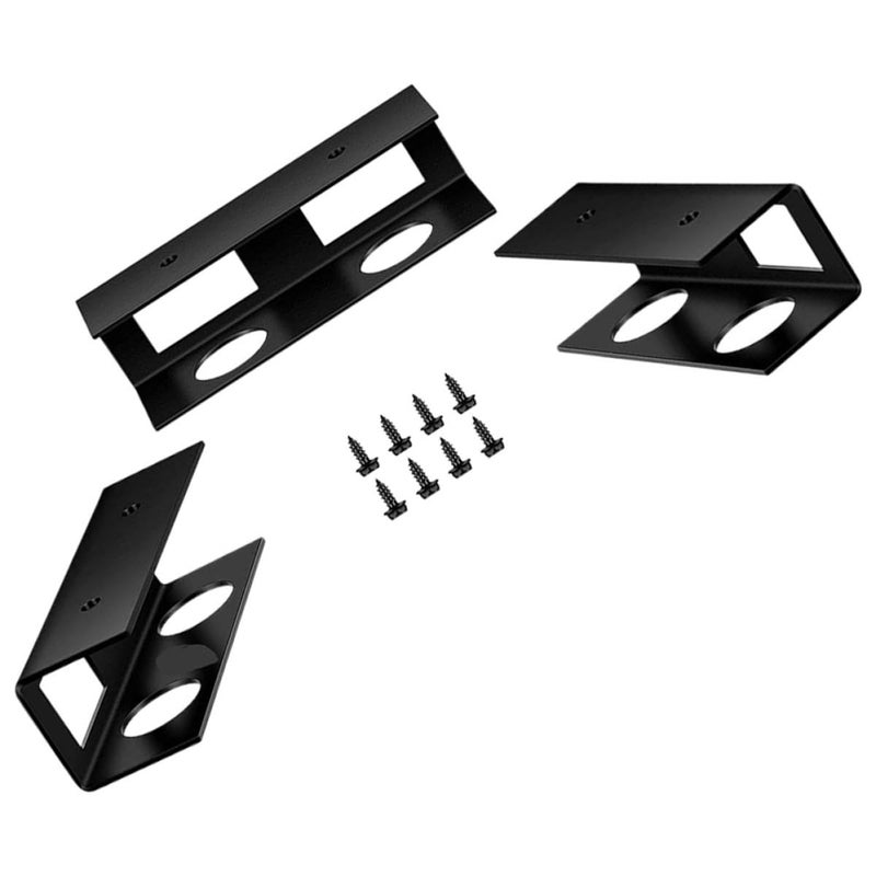 Black Plastic Laptop Holder Stand for Desk Keyboard Tablet Space Saving Office Study - Image 2