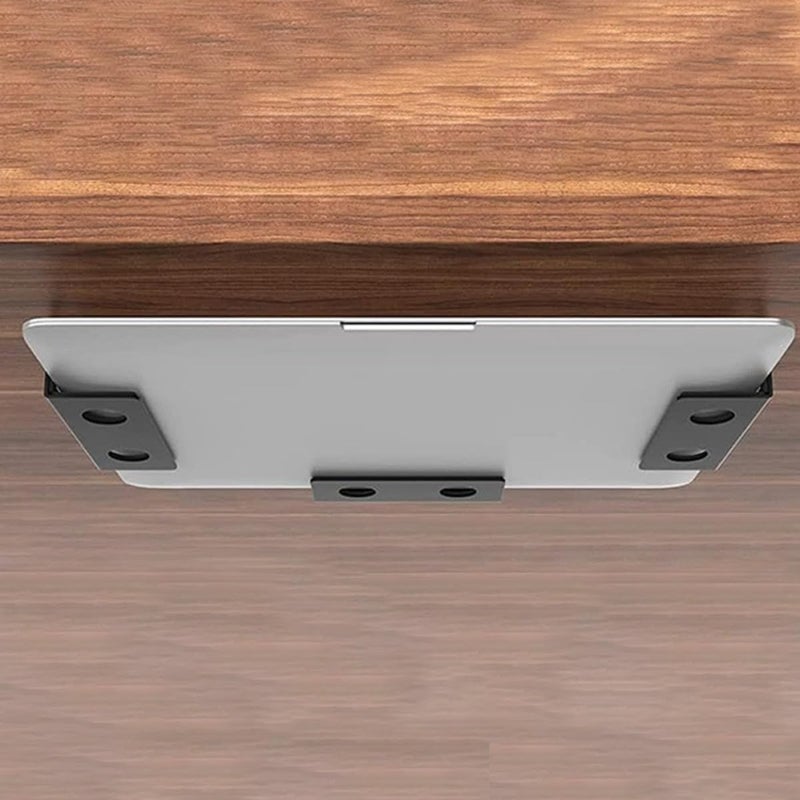 Black Plastic Laptop Holder Stand for Desk Keyboard Tablet Space Saving Office Study - Image 5