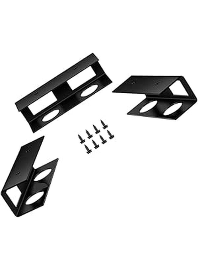 Black Plastic Laptop Holder Stand for Desk Keyboard Tablet Space Saving Office Study - Image 1