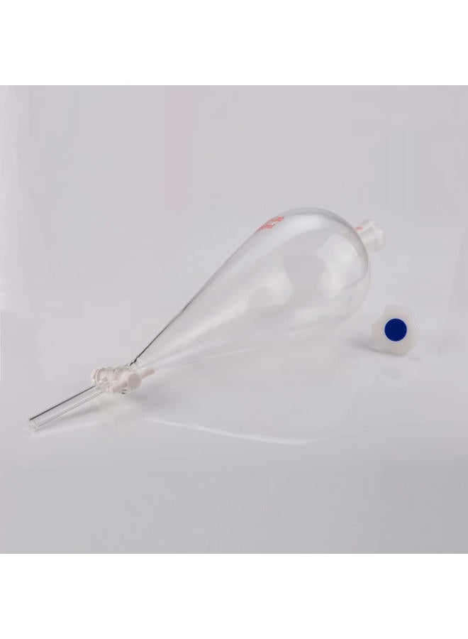 StonyLab Borosilicate Glass 1000ml Heavy Wall Conical Separatory Funnel with 24/29 Joints and PTFE Stopcock - 1000ml - Image 5