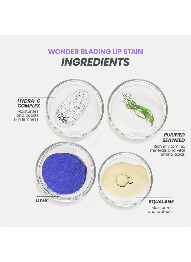 siimunana - Wonder Blading Lip Stain Masque, Lip Stain Peel Off Masque, Long Lasting, Waterproof and Transfer Proof Pink Lip Tint, Matte Finish Peel Off Lip Stain 4ml, Darling (Bright Plum) - Image 1