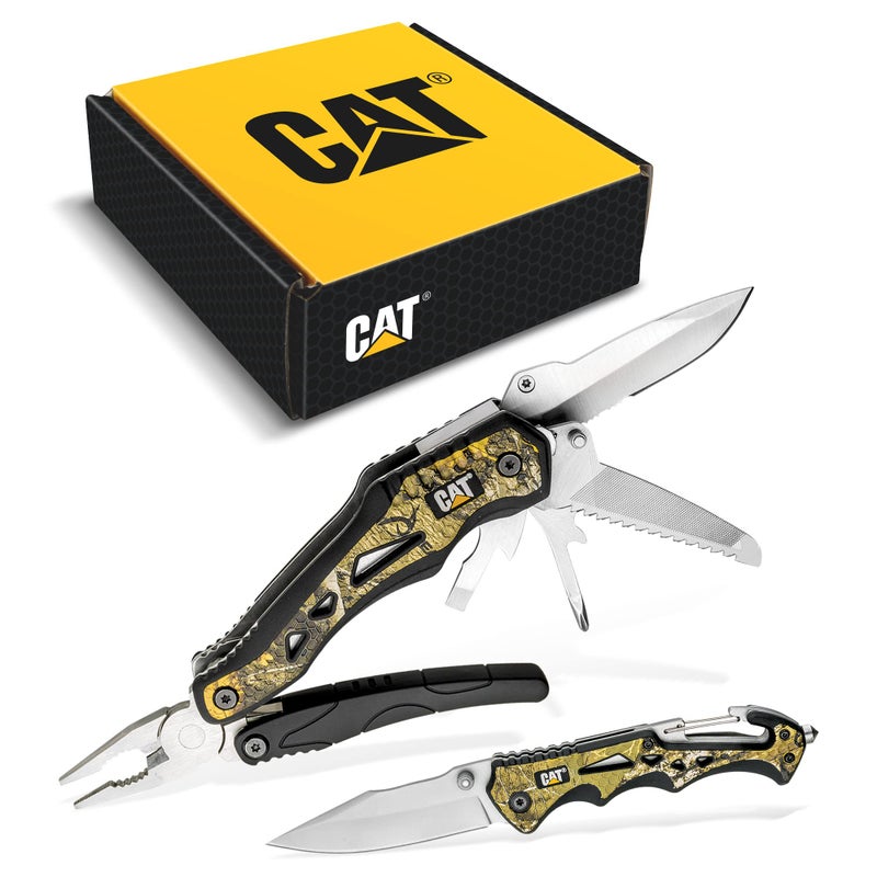 Cat 2 Piece Multi-Tool and Knife Gift Box Set with Real Tree Camo - 240358 - Image 1