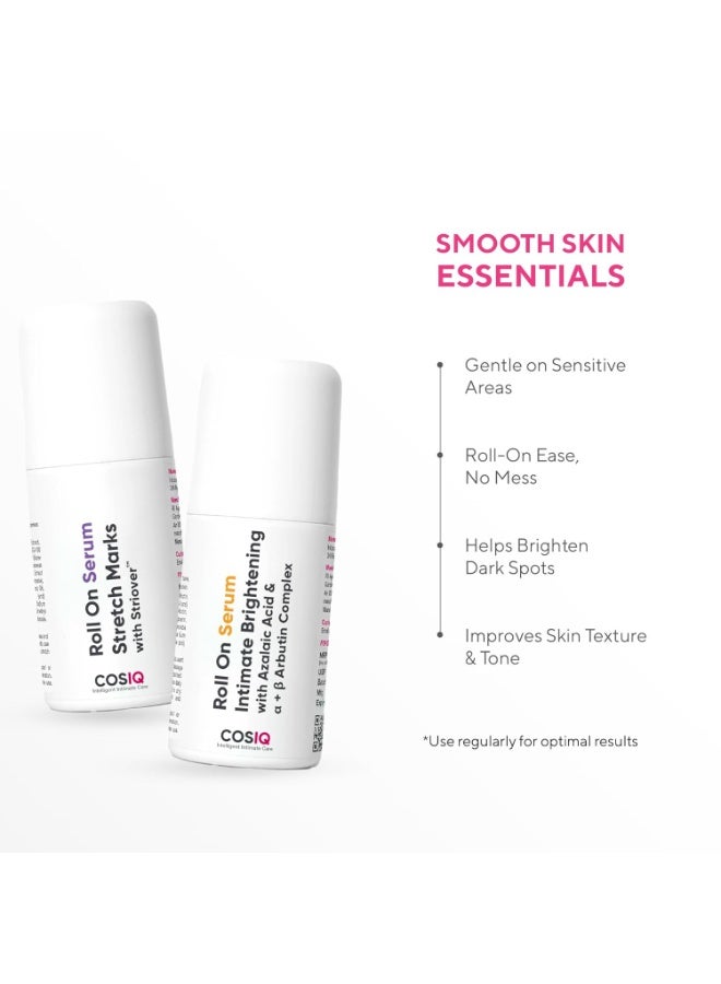 CosIQ Cos-IQ Roll-On Serum Set, Stretch Marks Removal and Intimate Brightening, 40ml Each, Pack of 2 - Image 2