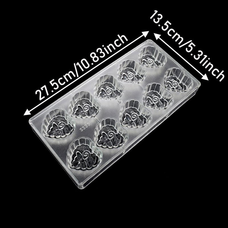 Transparent Chocolate Mold Model 2233 Three Dimensional Flower Pattern DIY Baking Tool Food Grade Material for Filling Candy Molds - Image 1