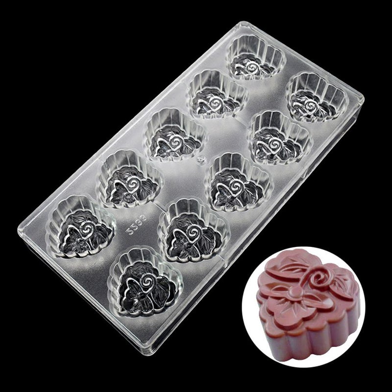 Transparent Chocolate Mold Model 2233 Three Dimensional Flower Pattern DIY Baking Tool Food Grade Material for Filling Candy Molds - Image 2