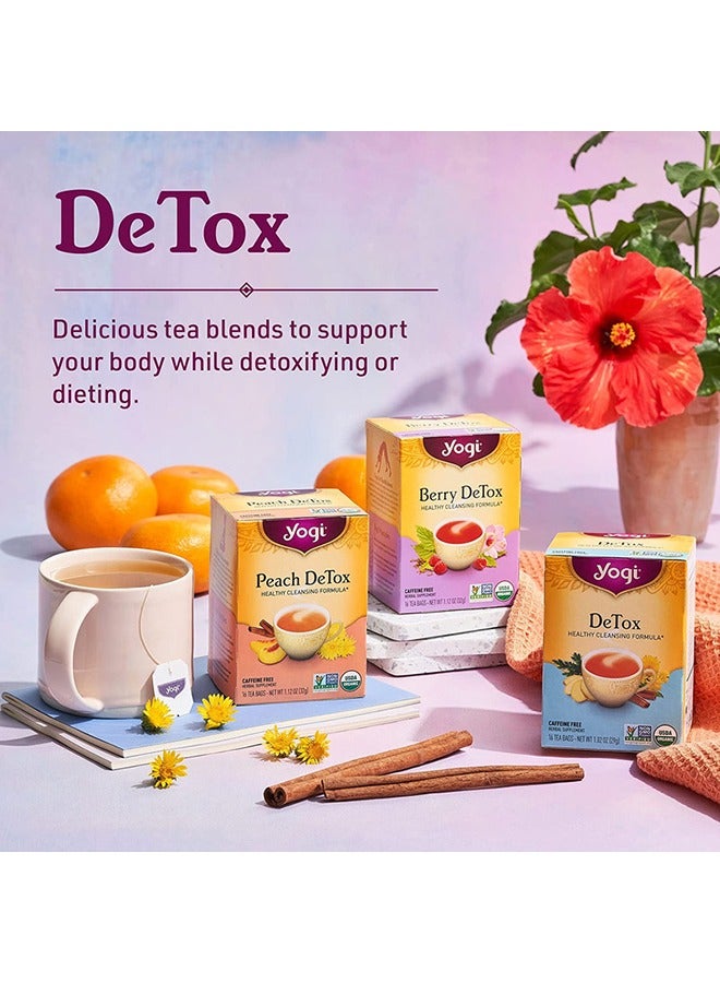 شاي يوغي مجموعة أكياس شاي الكركديه والورد المهدئ لديتوكس البشرة - 16 كيس - Image 2