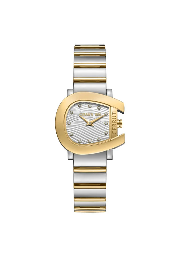 Cavallina 29mm Silver White Dial Stainless Steel Bracelet Analog Watch For Women