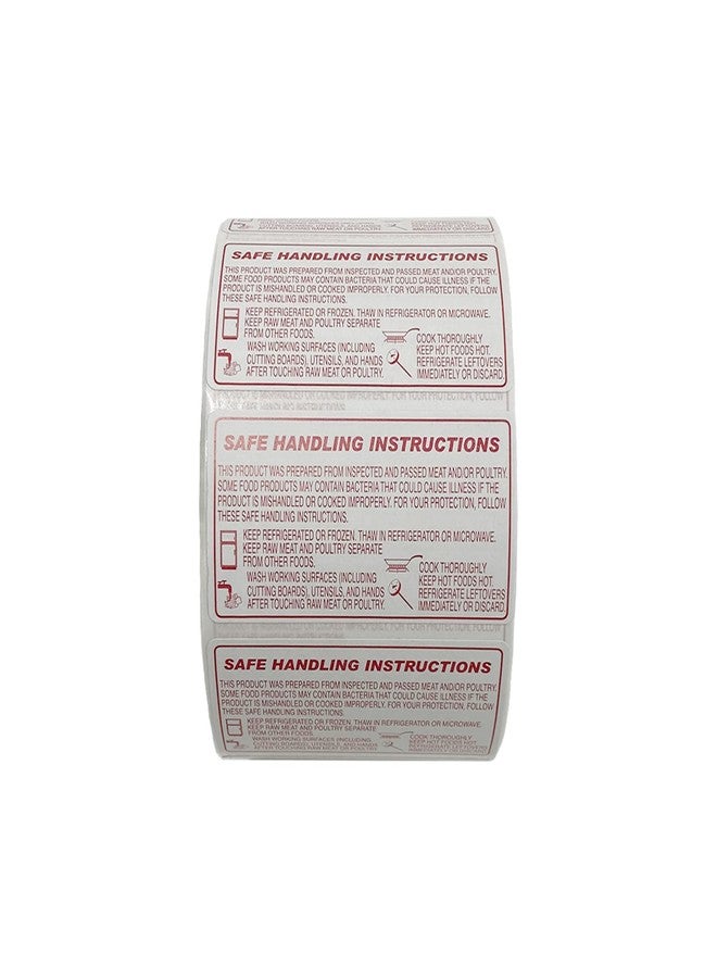 VisionTechShop LST800S Food Safe Handling Instructions Label, Meat, Chicken Packaging Instructions,1000 Labels, Size 58 x 30mm, 2.25 x 1.125 inches, 1 Roll - Image 1