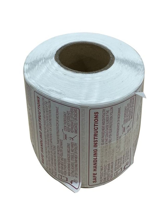 VisionTechShop LST800S Food Safe Handling Instructions Label, Meat, Chicken Packaging Instructions,1000 Labels, Size 58 x 30mm, 2.25 x 1.125 inches, 1 Roll - Image 2