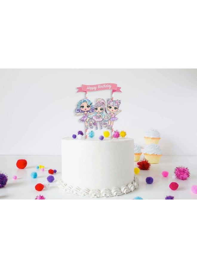 PC تزيين كعكة دمى لطيفة للفتيات | مستلزمات حفلات عيد الميلاد للدمى | زينة عيد ميلاد بموضوع الأميرات - Image 2