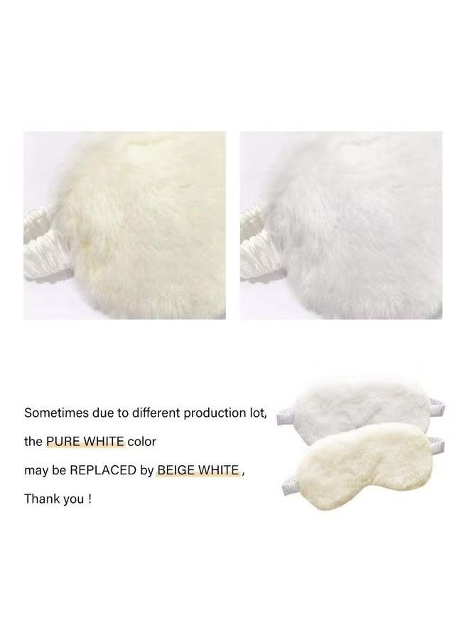 Generic - 4 Pcs Plush Eye Mask Soft Sleeping Blindfold Eye Cover Comfortable Furry Faux Fur Sleeping Mask Satin Nap Night Eye Shade Cover - Image 1