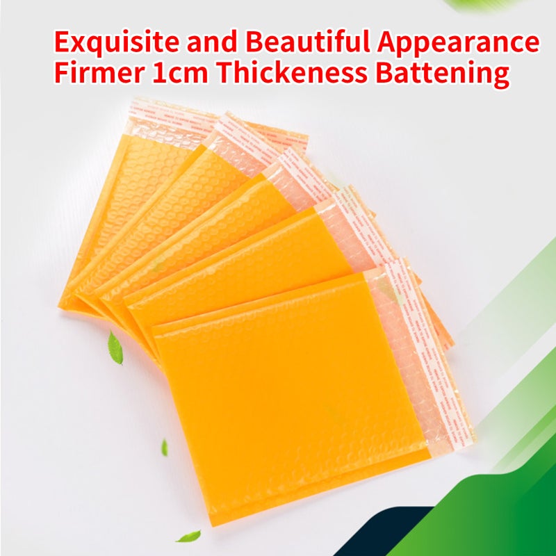 Yellow Bubble Envelopes 15x20cm Self-Adhering Tamperproof Seal - Waterproof PE Material Strong Double-Sided Bubble Protection for Shipping Fragile Items & Packaging Supplies - Image 3