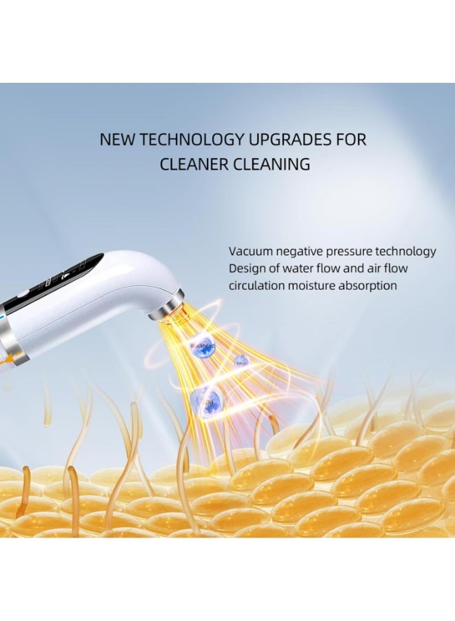 Electric Blackhead Remover Pore Vacuum Water Circulatio Cleaner Pimple Extractor Blackheadwith 3 Suction Levels 6 Attachments for Facial Cleansing and Skin Refinement USB Rechargeable Gentle Suction - Image 3