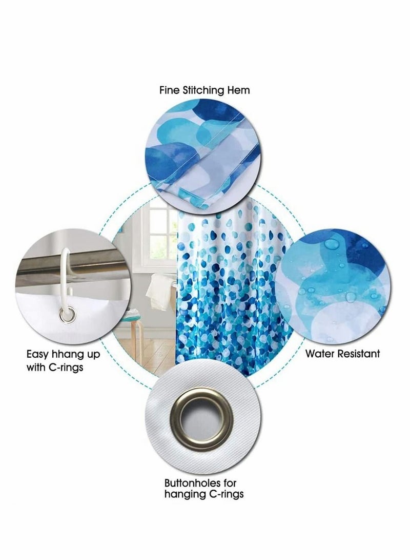 KASTWAVE Fabric Shower Curtain Curtains with 12 Plastic Hooks Floral Shower Curtain Bathroom Fabric Fall Curtains Waterproof Colorful Funny with Standard Size Shower Curtain Set (72 x 78 inch)  - Image 5