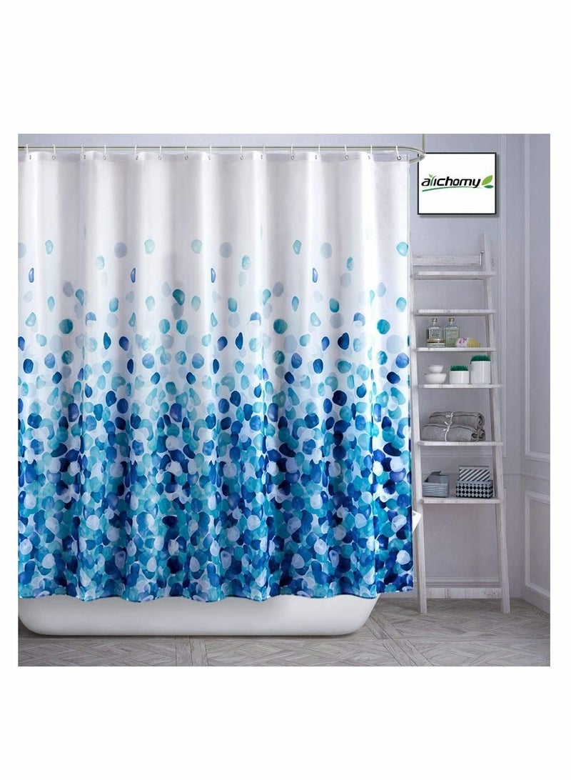 KASTWAVE Fabric Shower Curtain Curtains with 12 Plastic Hooks Floral Shower Curtain Bathroom Fabric Fall Curtains Waterproof Colorful Funny with Standard Size Shower Curtain Set (72 x 78 inch)  - Image 1