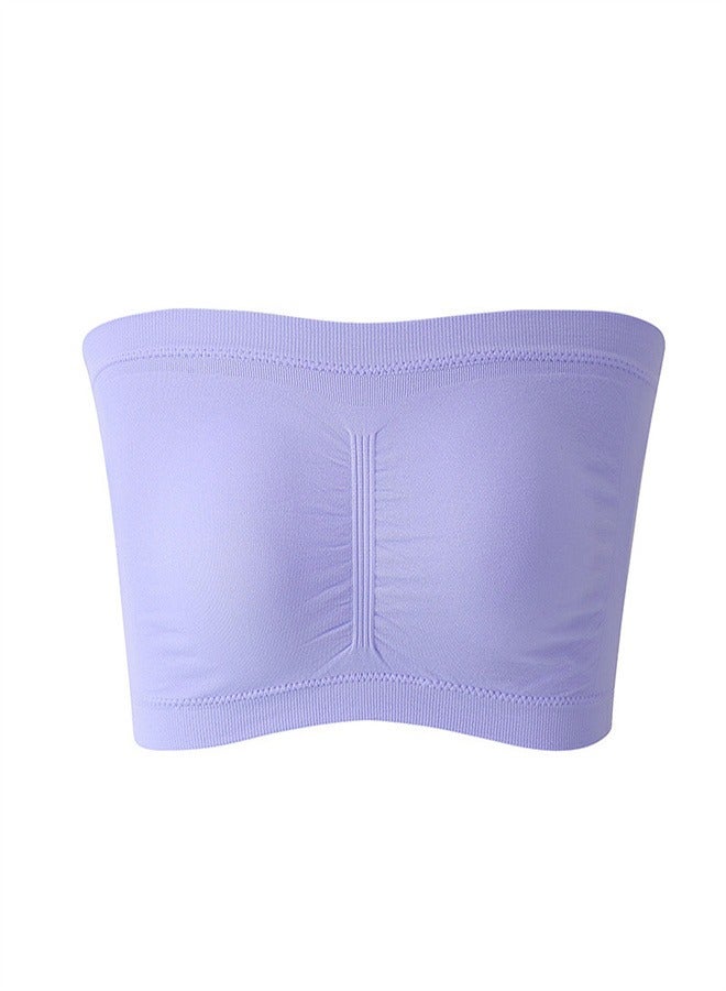Loquat Seamless One Line Sports Bra Purple  - Image 1
